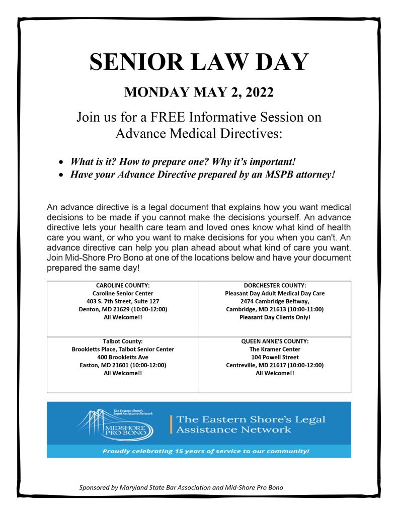 Senior Law Day Flyer information